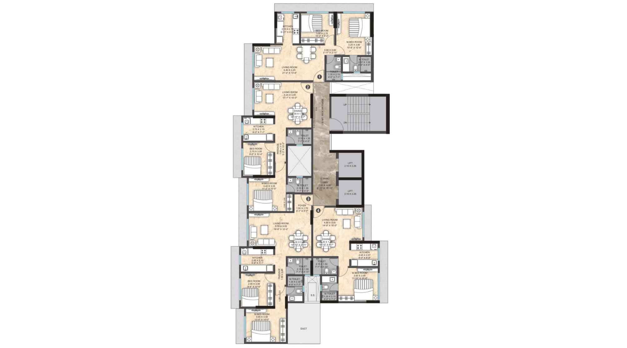 Paranjape-Athena-Floor-Plan-Wing-C